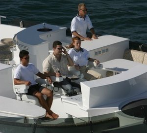 Fly-bridge Aboard Yacht WORLD IS NOT ENOUGH