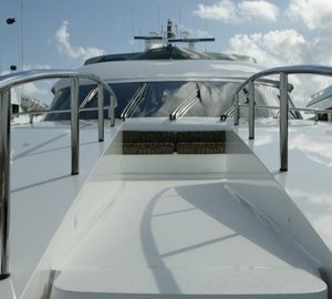 Fore Deck Sitting On Board Yacht WORLD IS NOT ENOUGH