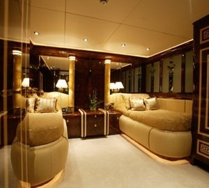 Twin Bed Guest's Cabin Aboard Yacht WORLD IS NOT ENOUGH