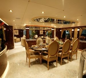 Eating/dining Saloon On Yacht WORLD IS NOT ENOUGH