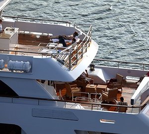 Sun Deck With Bridgedeck Deck On Board Yacht FOUR WISHES