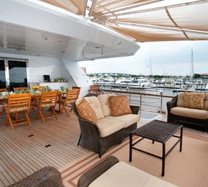 Sky-lounge Deck With Eating/dining Aboard Yacht M3