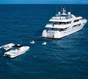 Aft Aspect Including Ship's Tenders On Board Yacht RELENTLESS