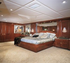 Main Master Cabin On Board Yacht RELENTLESS