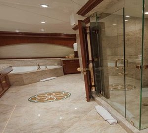 Main Master Showering On Board Yacht RELENTLESS