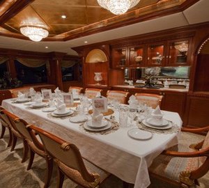 Eating/dining On Yacht RELENTLESS