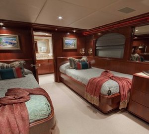 Twin Bed Cabin On Board Yacht RELENTLESS