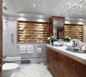 Guest's Bath Aboard Yacht BALAJU