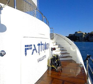 Swimming Landing Including Showering Aboard Yacht FATHOM