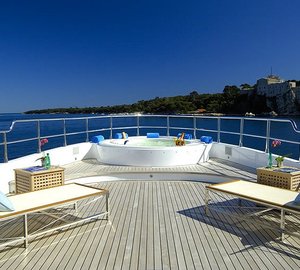 Sun Deck Including Jacuzzi Pool Aboard Yacht FATHOM