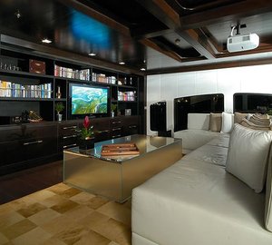 Bridgedeck Deck Saloon Television On Yacht FATHOM