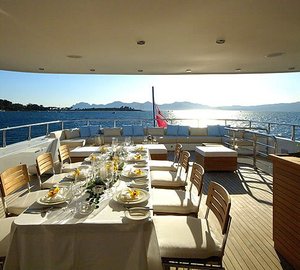 Bridgedeck Deck Eating/dining On Yacht FATHOM