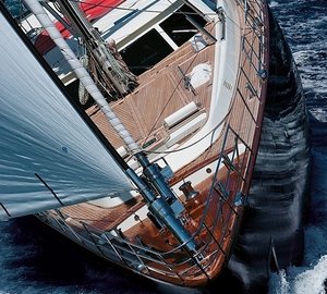 Ship's Bow Aboard Yacht HERITAGE
