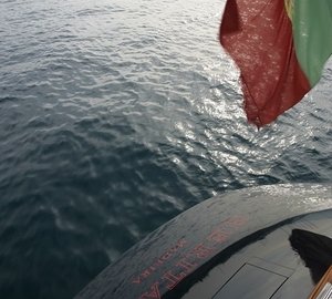 Swimming Landing Aboard Yacht HERITAGE