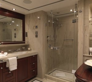 Main Master Bath On Board Yacht MY LITTLE VIOLET