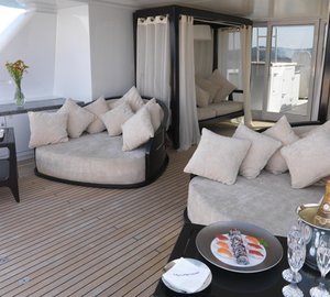 Sun Deck Lounging On Board Yacht MY LITTLE VIOLET