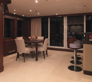 Evening: Yacht MY LITTLE VIOLET's Drinks Bar With Lounging Captured