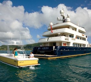 Aft Aspect Including Ship's Tender On Board Yacht BIG ARON