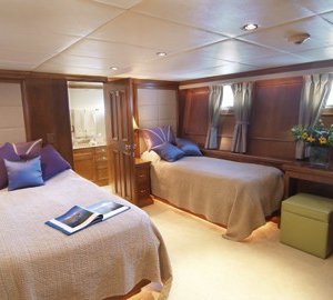 Twin Bed Cabin Aboard Yacht INSPIRATION