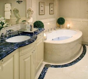 Main Master Bathroom On Board Yacht ONE MORE TOY