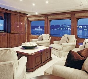 Window View: Yacht ONE MORE TOY's Saloon Pictured