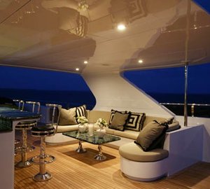 Sun Deck Sitting Aboard Yacht ONE MORE TOY