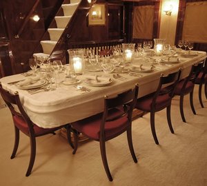 Eating/dining Saloon Aboard Yacht KALIZMA