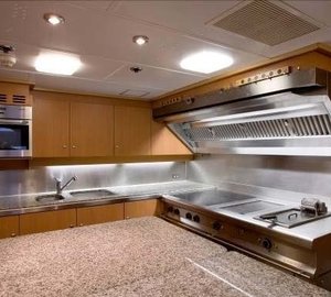 Ship's Galley On Yacht MALIBU