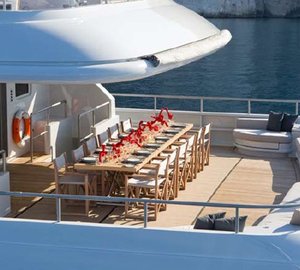 Outdoor Eating/dining Aboard Yacht MARIU