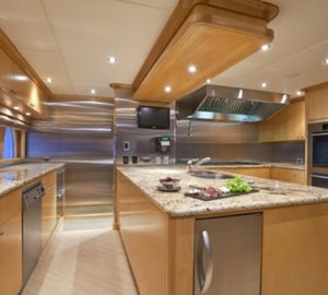 Ship's Galley On Yacht WHEELS