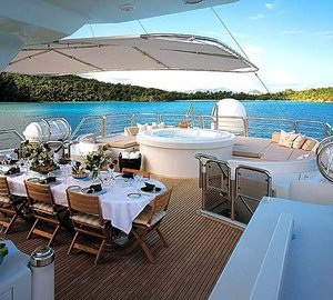 Sun Deck Aspect On Board Yacht LAZY Z