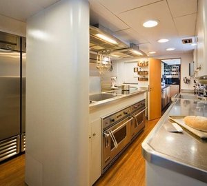 Ship's Galley On Yacht BIG EAGLE