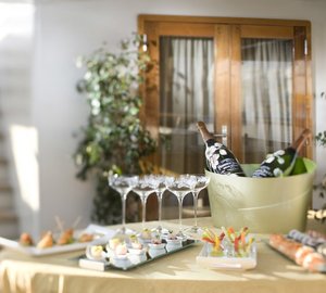 Close Up: Yacht DIONEA's External Eating/dining Pictured