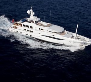 From Above: Yacht LA MIRAGE's Cruising Image