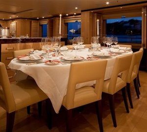 Eating/dining Saloon On Board Yacht LA MIRAGE