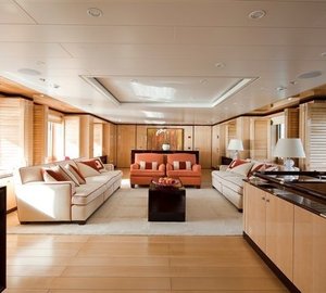 Profile: Yacht LA MIRAGE's Saloon Pictured
