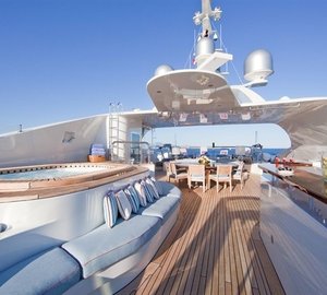 Sun Deck Taken From Ship's Bow Aboard Yacht LATITUDE