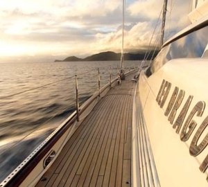 Close Up: Yacht RED DRAGON's Balcony Pictured