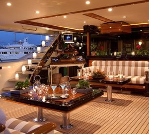 Aft Deck Lounging On Yacht TIARA