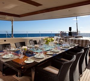 Aft Deck Eating/dining On Board Yacht TIARA