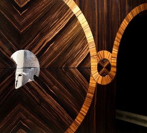 Work Desk Close Up: Yacht ACHILLES's Premier Saloon Captured