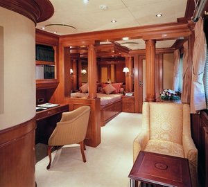 Office Zone: Yacht INSIGNIA's Cabin Pictured