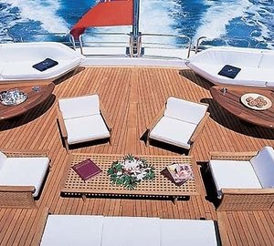 Sun Deck Sitting Zone On Board Yacht INSIGNIA