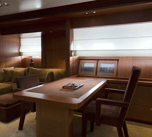 Main Master Office On Yacht ETHEREAL