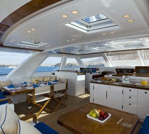 Pilot House Sitting Aboard Yacht ETHEREAL