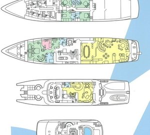 Deck Plans / Map Aboard Yacht FAM