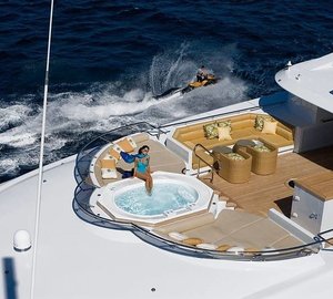 From Above Aspect: Yacht LADY SHERIDAN's Sun Deck Image
