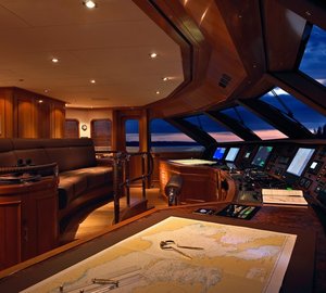 Sunset Dusk: Yacht BLUE MOON's Bridgedeck Photograph