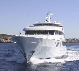 Forward Aspect: Yacht BLUE MOON's Cruising Pictured