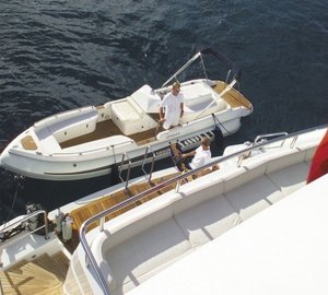 Ship's Tender Alongside On Board Yacht APOGEE